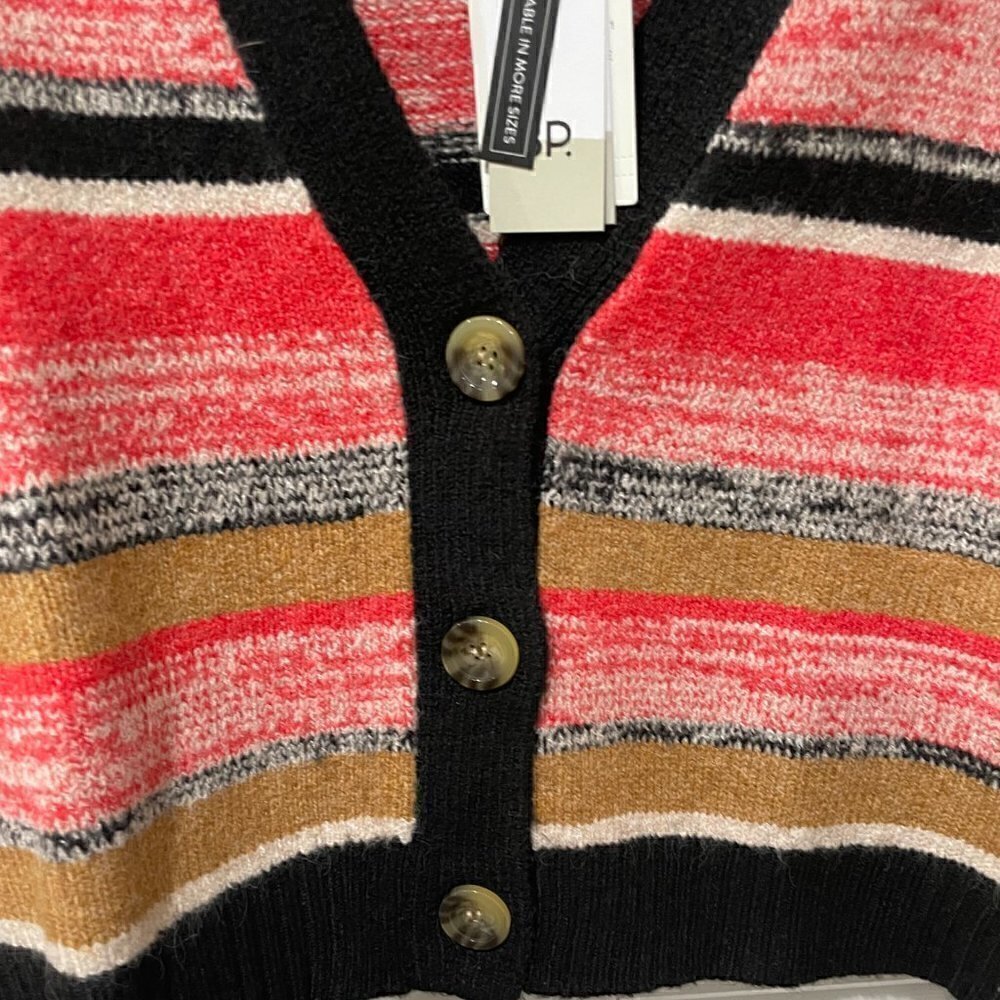 BP Striped Button Down Cardigan - Picture 3 of 4